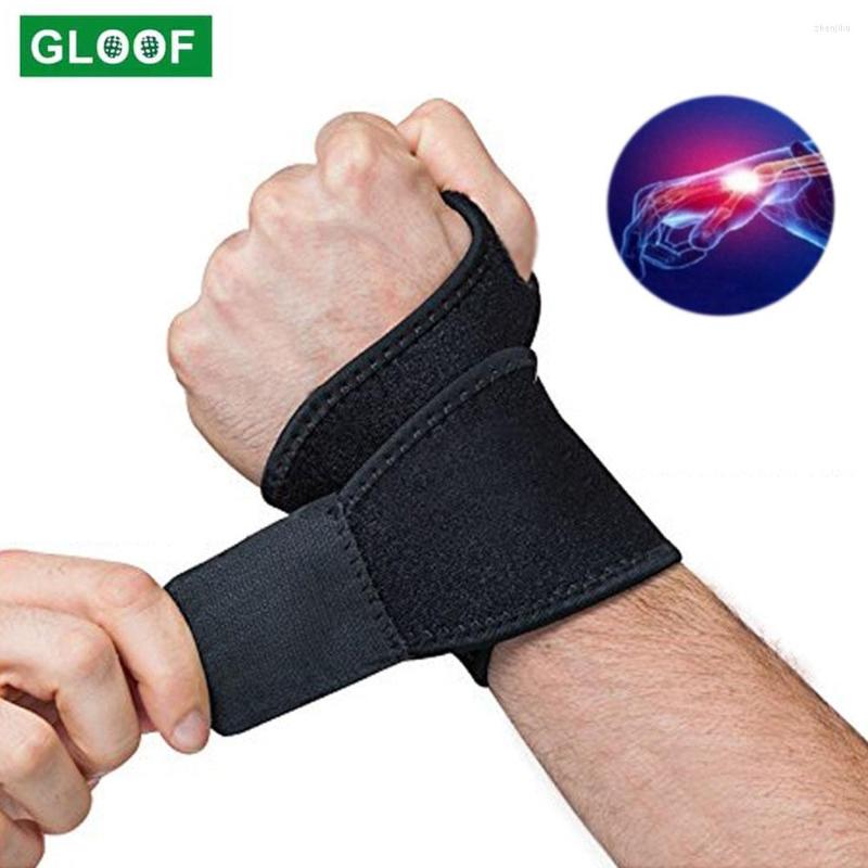 

Wrist Support 1Pcs Brace Wraps Adjustable Straps Splint Compression Belt Fits For Carpal Tunnel Golf, Black