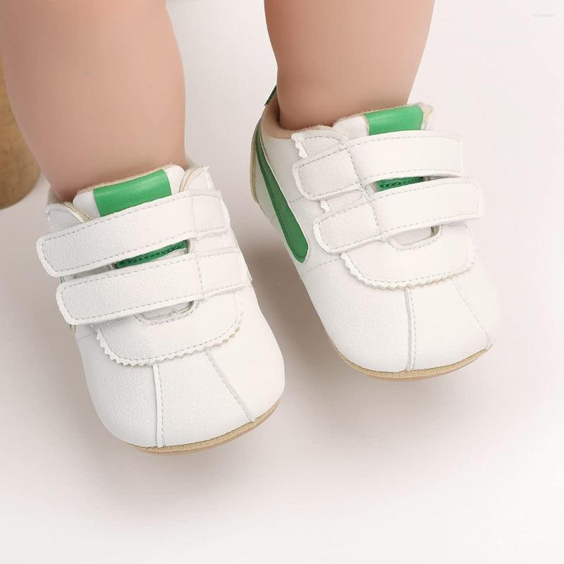 

Athletic Shoes Boys' And Girls' Walking Hard Soled Anti-Skid PU Leather Outdoor Sports Baby, Army green