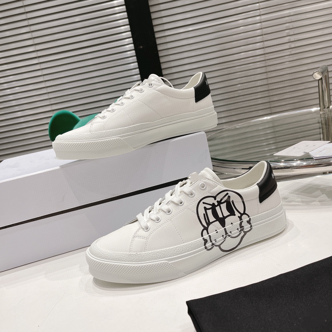 

shoes Designer top version pure handmade 2022ss GIVEN Jixi graffiti small white shoes, High quality laces
