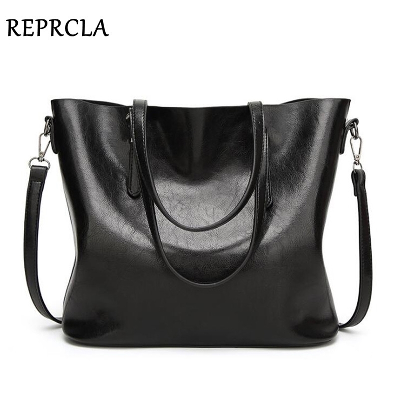 

Evening Bags REPRCLA High Quality Women Bag PU Leather Handbags Top-handle Tote Fashion Shoulder Designer Crossbody Large Capacity 221010, Gray blue