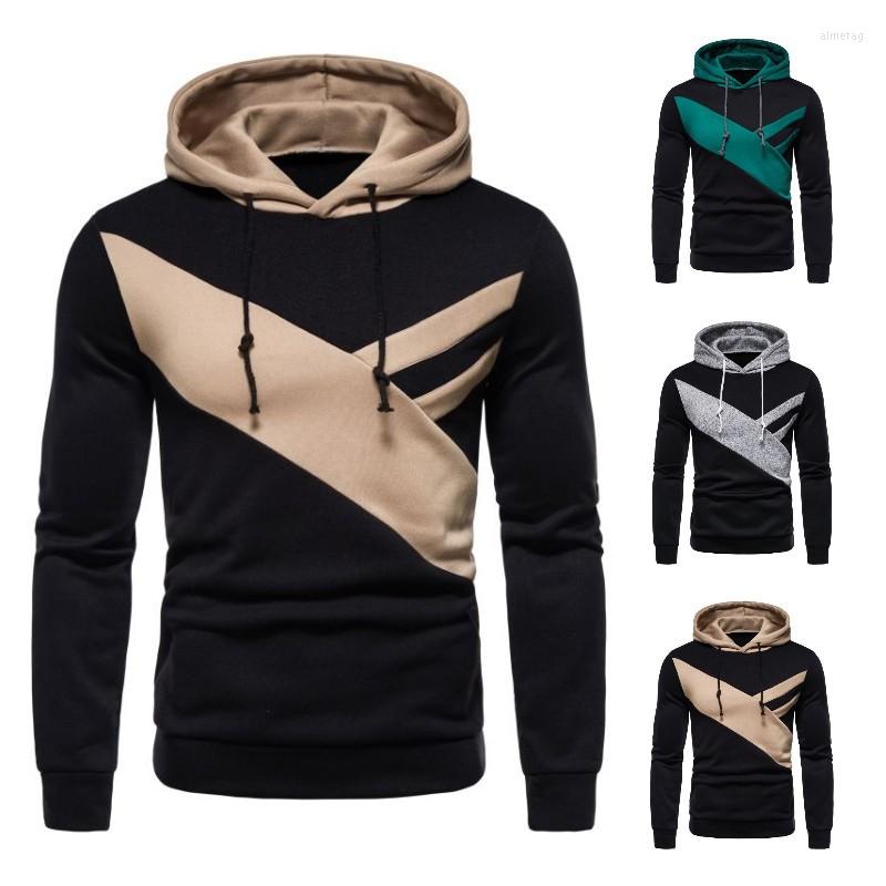 

Men's Hoodies Loose Hoodie Men 2022 Patchwork Mens Casual Hooded Sweatshirt Streetwear Fashion Tops Pullover, Green