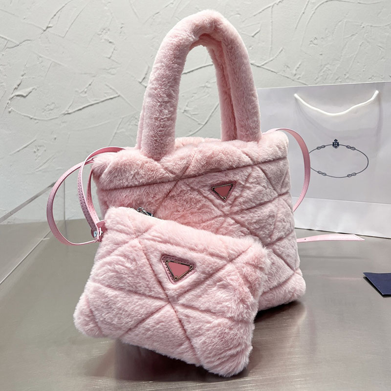 

Velvet handbags Underarm Hobo bag Shoulder Women Cross Body bags Rabbit Handbag purse Chains Super soft Fashion letters Adjustable straps, Box