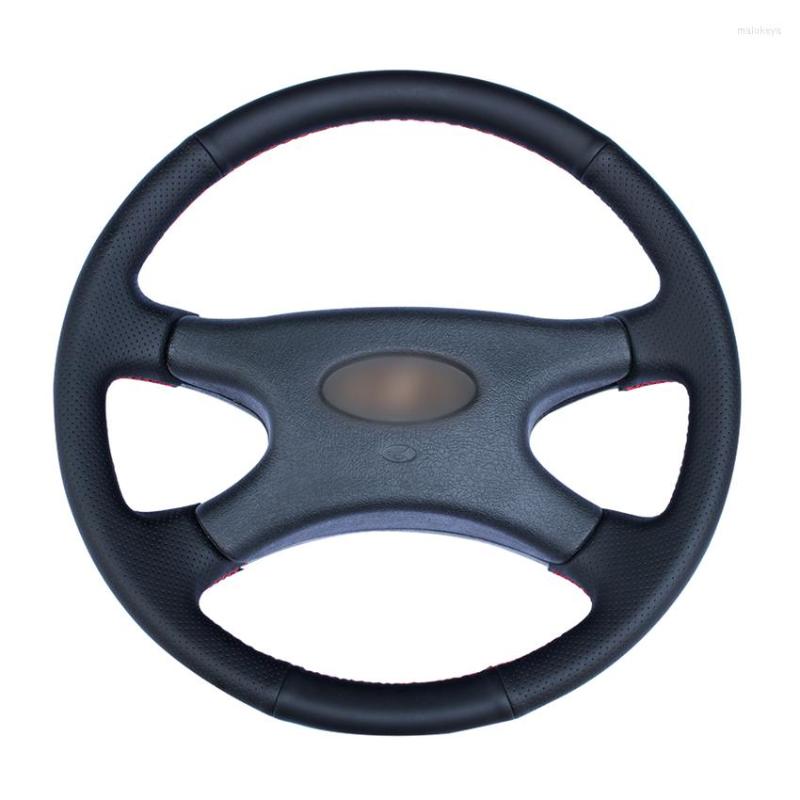 

Steering Wheel Covers Black Top Layer Leather Non-Slip Car Cover For Lada Niva 2006-2022 2107 1997-2006 2007 2008 2009 2010 2011 2012