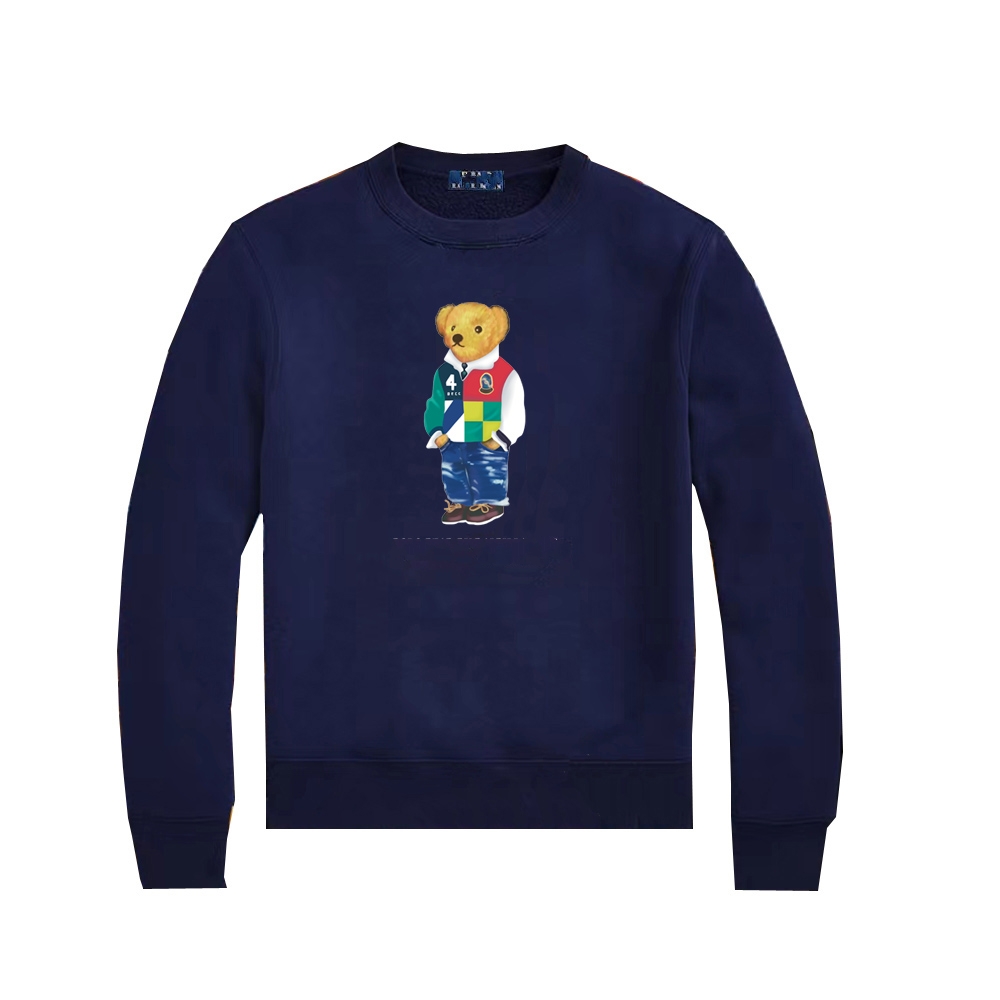 

Wholesale 2026 Men  Hoodie New European and American Autumn and Winter High end Casual Fashion Men' Round Neck Long Sleeve Bear Print 100% Cotton -2XL, Asian size