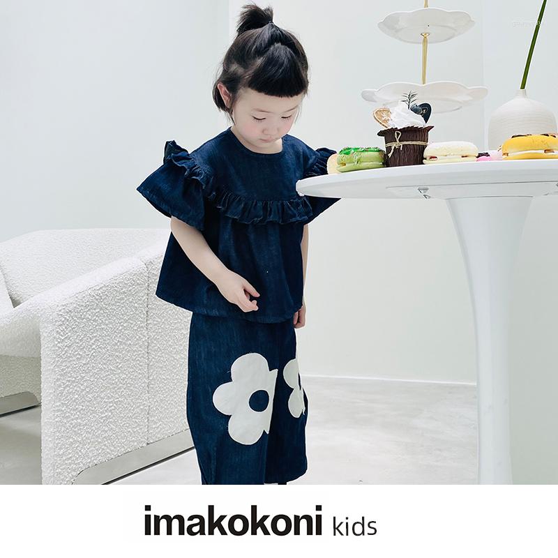 

Clothing Sets Parent-child Imakokoni Girls Children's Short-sleeved Suit 2022 Summer Top Two-piece 21628, Bottoms