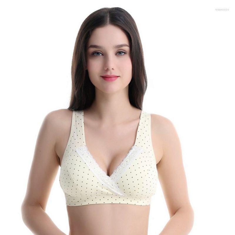 

Bustiers & Corsets Y166 Cross-type Nursing Bra Without Steel Ring Double Open Buckle Pregnant Women Breastfeeding Underwear Gathered, C3