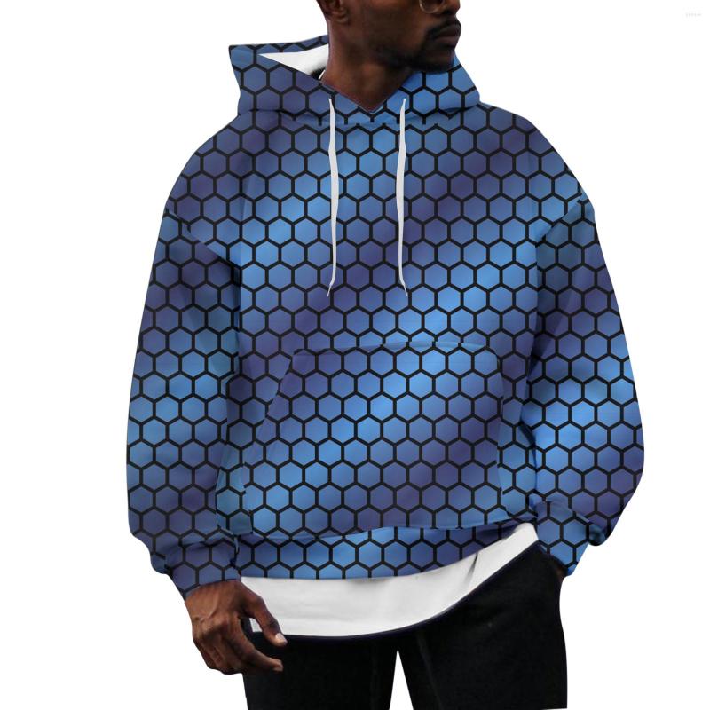 

Men' Hoodies Thin Pullover For Men Male Casual Polka Dot Print Blouse Long Sleeve Pocket Hooded Slipper Size 1, Black