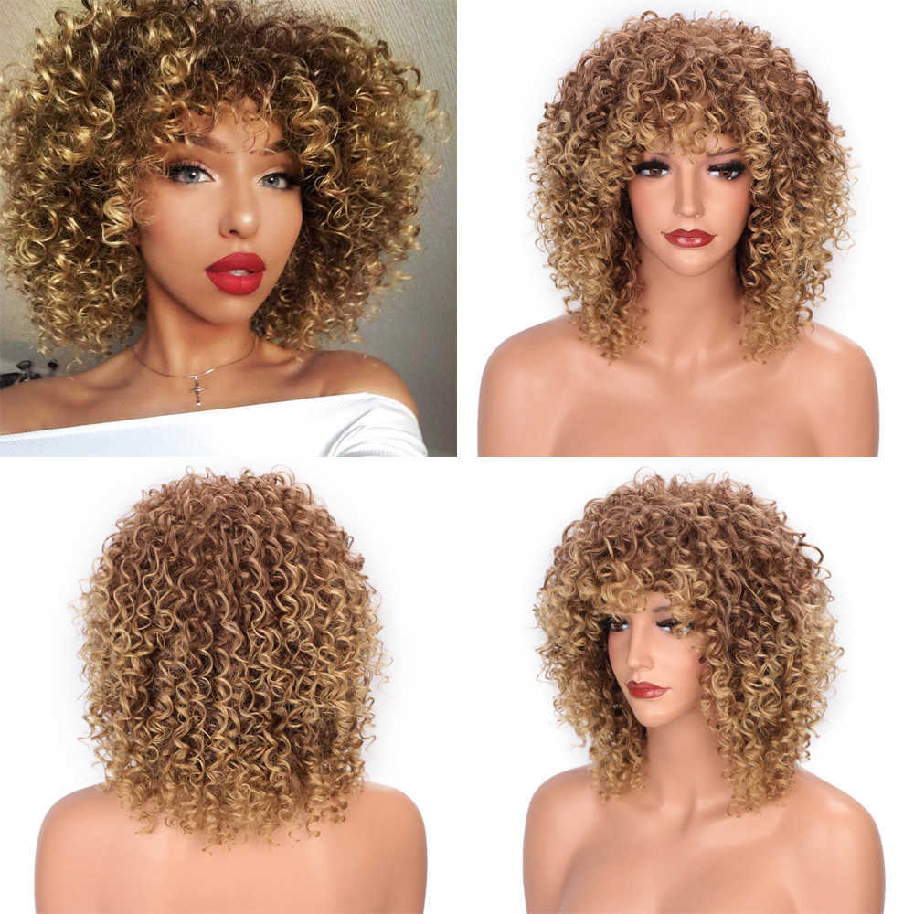

Synthetic Wigs Wig Yiwu short curly wig female black small curly explosive head chemical fiber headband 221010
