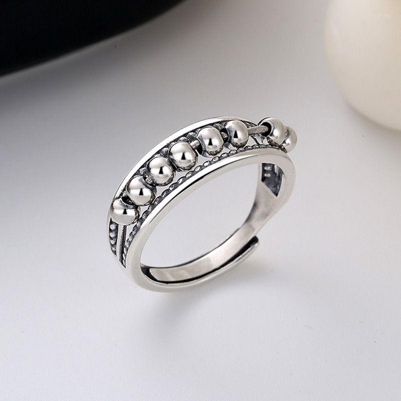 

Cluster Rings Anxiety Ring For Teens Women Men Runner Fidget Bead Worry Stress Relief Jewelry Adjustable Stacking 2022 Trend