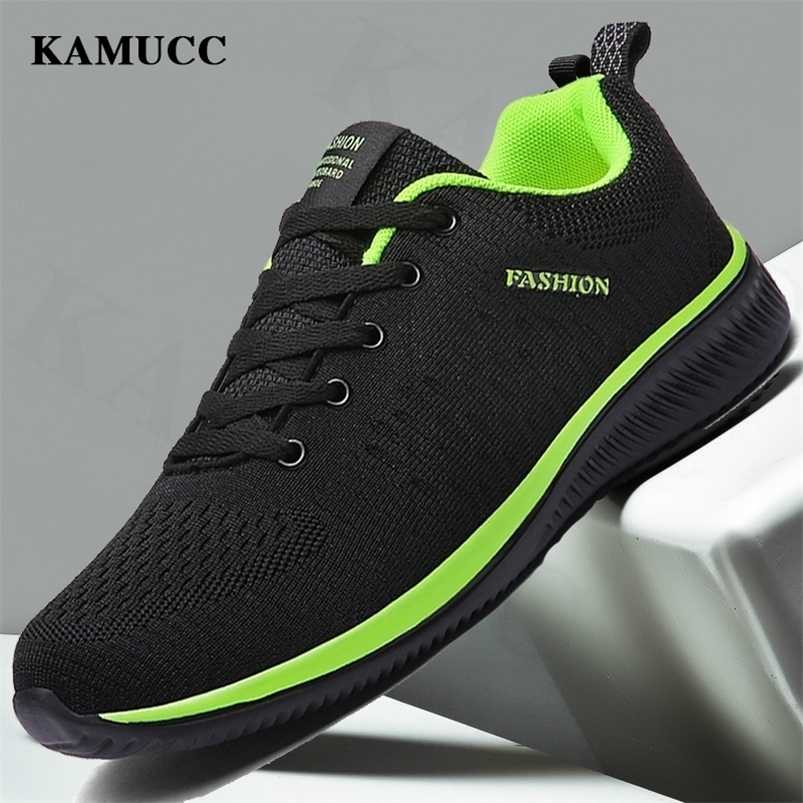 

Dress Shoes Men Running Comfortable Sport Trend Lightweight Walking Sneakers Breathable Zapatillas 221010, Green