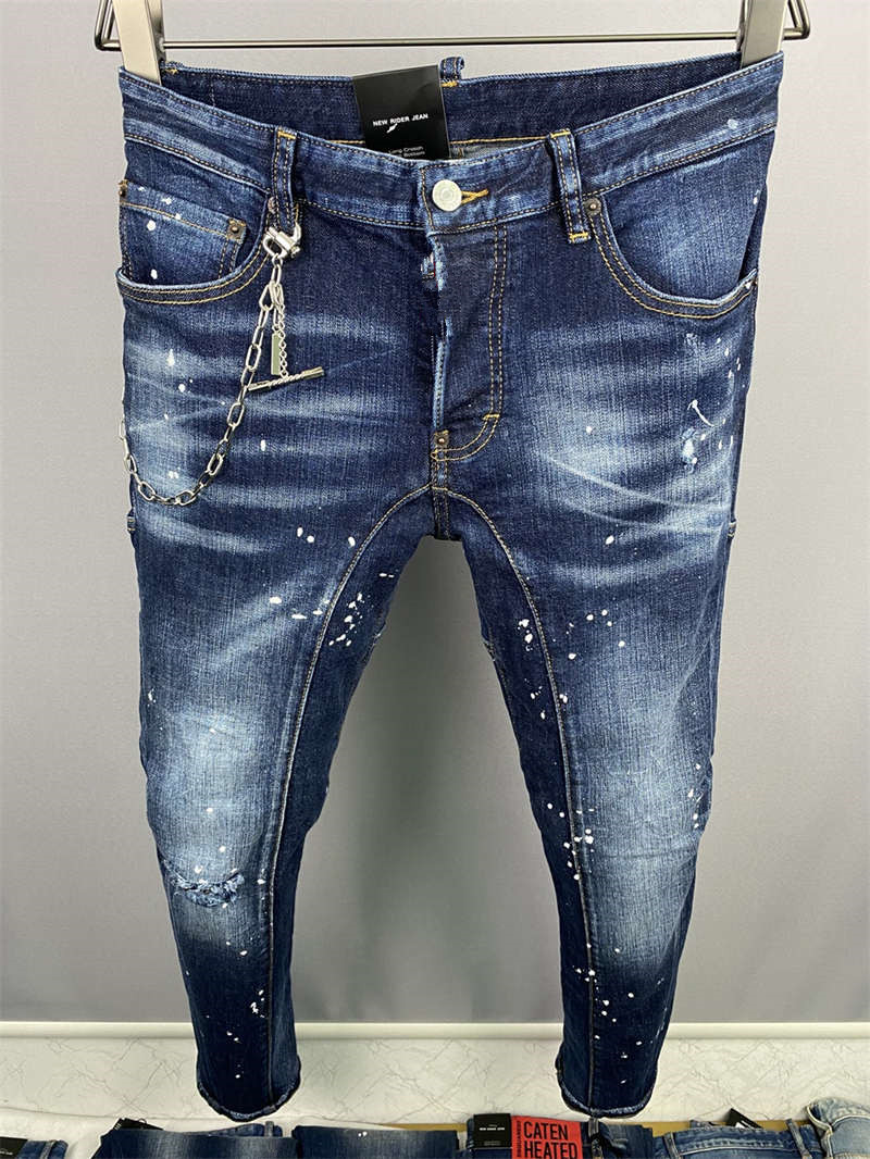 

2022 New Arrivals D2 Mens Luxury Designer Denim Jeans Holes Trousers Dsquare Jeans COOLGUY Biker Pants Mens Clothing 2#A516, A516