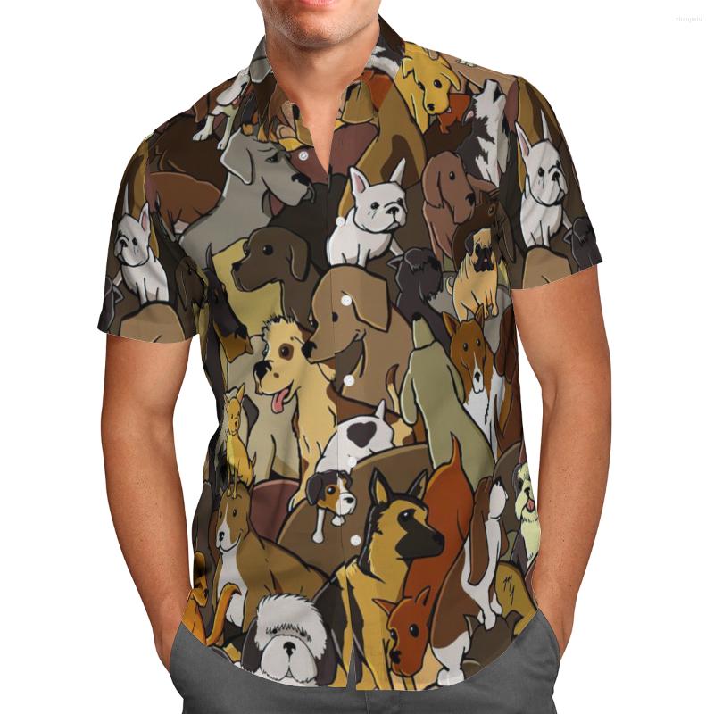 

Men' Casual Shirts Harajuku Hawaiian Leisure Colorful Animal Dog Hawaii 3D Print Men Cool Short Sleeve Shirt Streetwear Fashion Camisas De, 1000000155722404