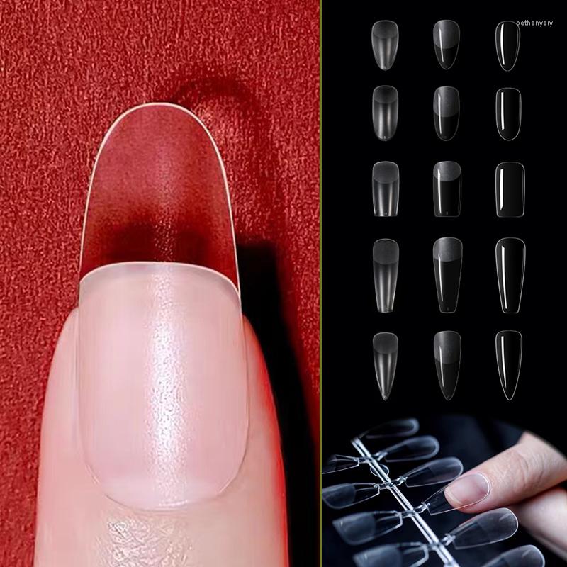 

False Nails 120pcs Gel Nail Press On Full Cover Coffin Fake Tips Acrylic Extension Manicure Tool, Sm almond 120