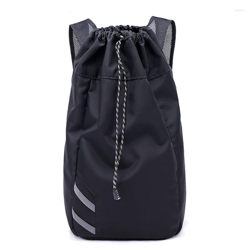 

Outdoor Bags Large Basketball For Balls Soccer Drawstring Mash Pack Fitness Bucket Bag Backpack Men Baketball, Black