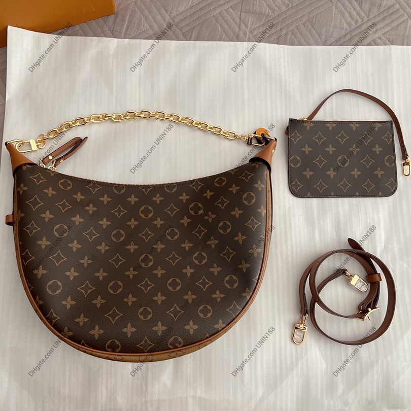 

Women Shoulde Bags Loop Subaxillary Bag Glossy Leather Diagonal Crossbody Bag For Ladies Luxury Designer Handbags Card Holder Sports Outdoor Travel Wallet, Brown