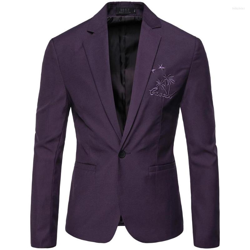 

Men's Suits Men's Wear Spring Leisure Suit Male Slim Fit Embroidery Design Outerwear Wholesale Small Blazers Jacket Coat, Black
