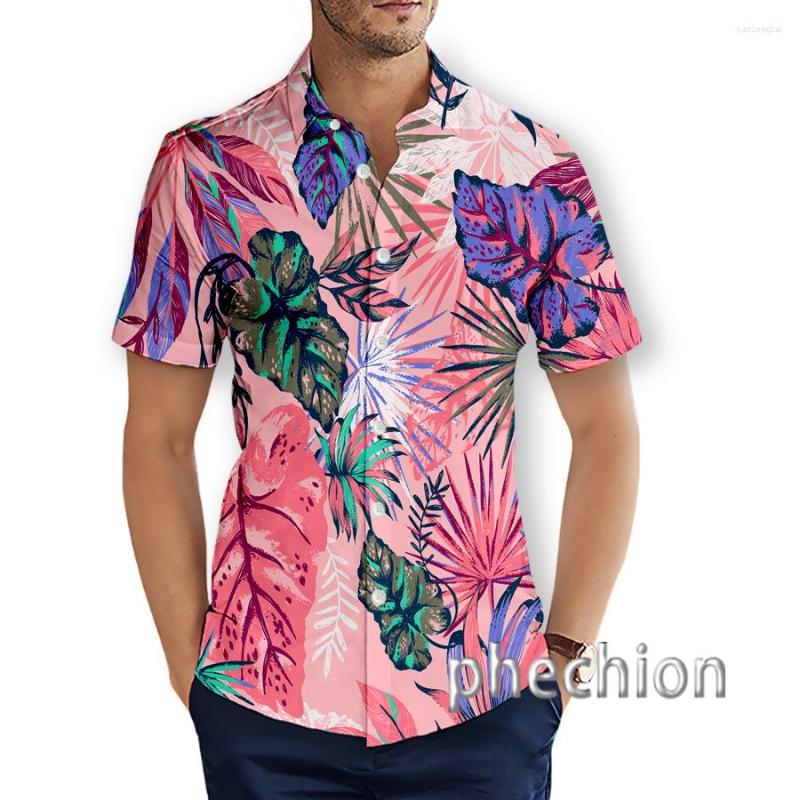 

Men' Casual Shirts Phechion Fashion Men' Palm Tree Pattern 3D Print Hwaiian Short Sleeve Beach T03