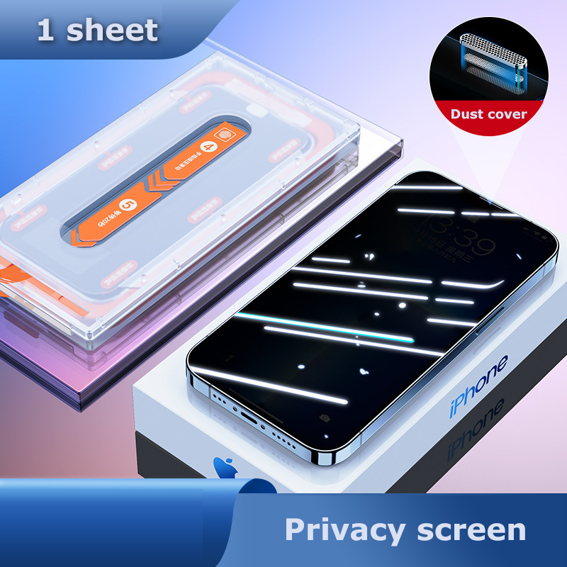 

Privacy screen protector compatible with iPhone 14 Pro Max automatic touch 2 pieces of iphone13 12 11 iPhoneX full coverage anti-peeking private tempered glass film
