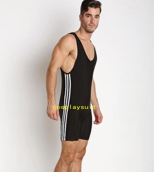 

New unisex Catsuit Costumes Lycar Spandex Training Competition Wrestling Weight Lifting Suit Men's Heavy Lifting bodysuit, Dark grey
