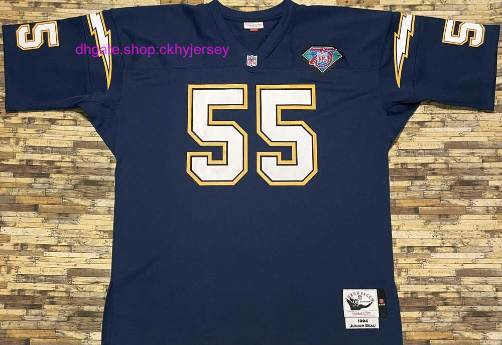 

New Jerseys Mitchell Cheap Authentic & Ness Junior Seau Football Jersey Mens Kids Stitched Throwback Jerseys, Same as picture