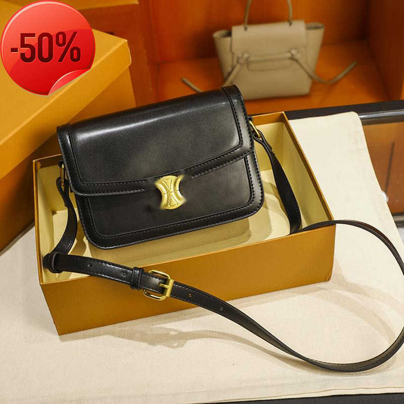 

Designer Bags New Triumphal Arch Box Beancurd Classic Old Flower Small Square One Shoulder Msenger Bag Factory Direct Sale purses ladies handbags, Black