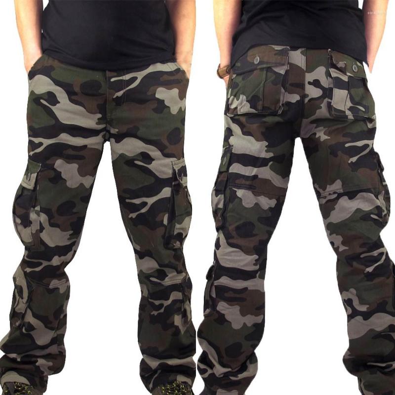 

Men's Pants Many Pockets Men Camouflage Pocket Overalls Casual Sport Work Trouser, Blue