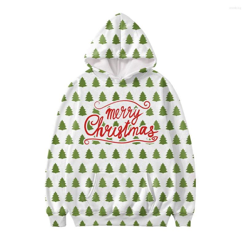 

Men' Hoodies Couple Christmas Theme Tree Printing Have Pockets Over Sized Pullover Hoodie Fitness Fashion Clothing, Ysff0901-z72