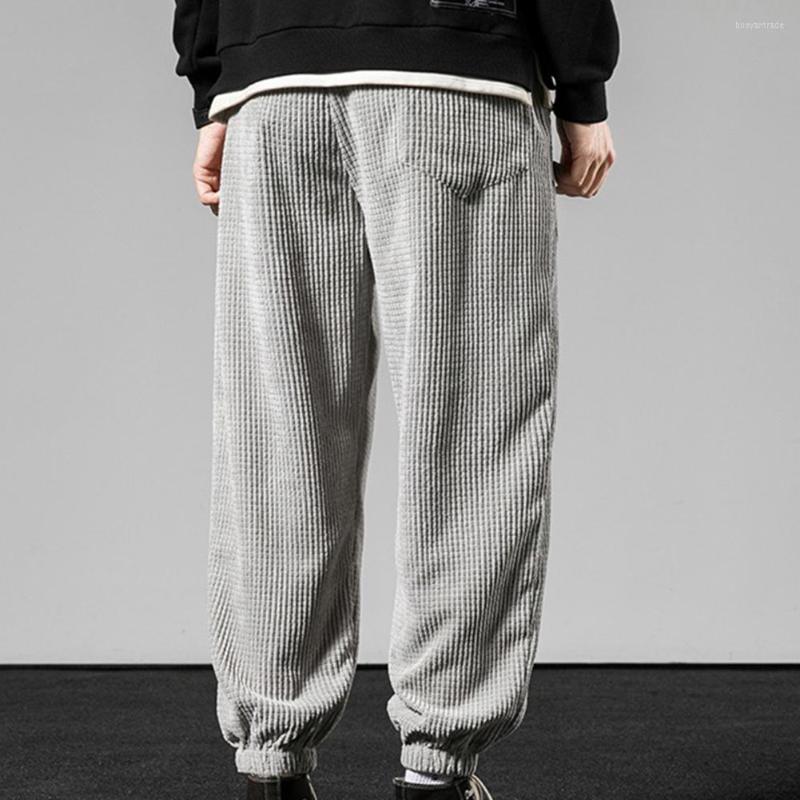 

Men's Pants Pencil Casual Loose Pure Color Sweatpants Cool Men Warm For Party, Black