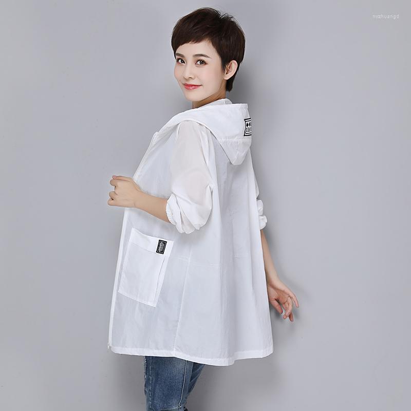 

Women's Blouses Sun-Proof Clothing Women's UV Protection Blouse Summer 2022 Mid-Length Ultra-Thin Loose All-match Shirts Jacket Fashion, Orange