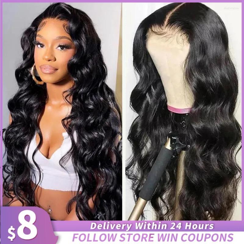 

13x4 Lace Frontal Wig For Women Brazilian Hair Human Wigs Transparent Body Wave Front 150% Density, Picture shown
