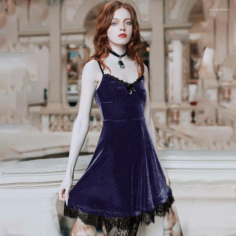 

Casual Dresses Vintage Gothic Dress Women Party Sexy Hollow Mini Lolita Harajuku Female Lace Drop 2022 Bodycon XL, Beige
