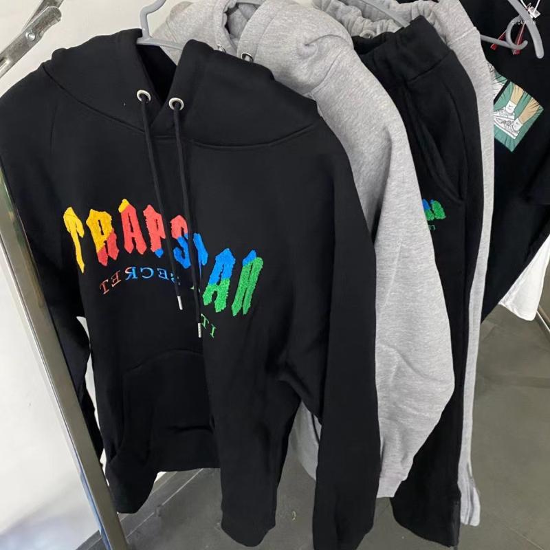 

Men' Hoodies Trapstar Hoodie Towel Embroidered Fleece Pullover Men Women Oversized Black Sweatshirt, 05