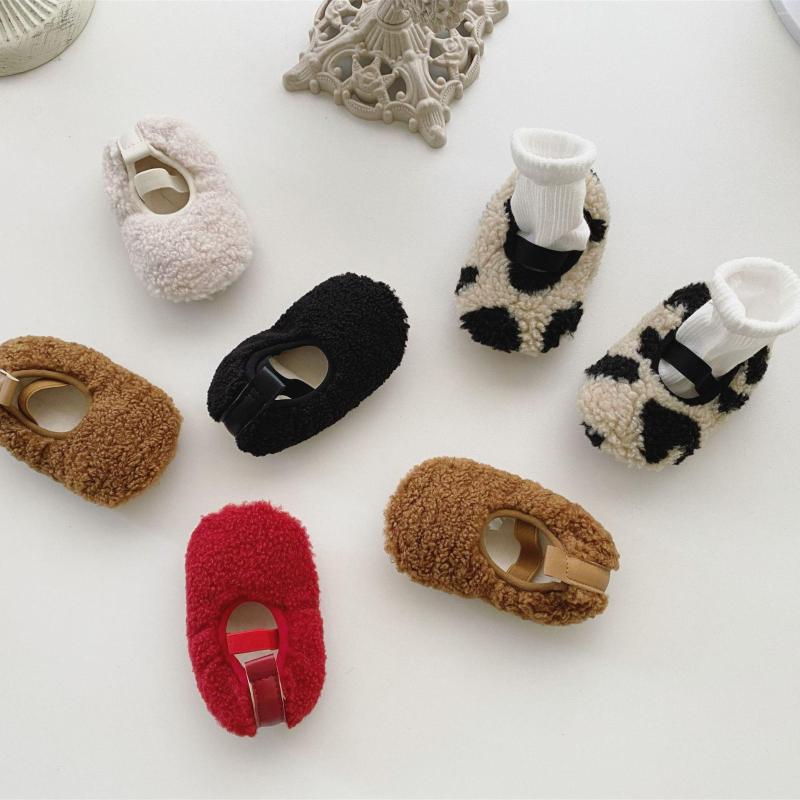 

Jackets 3926B Baby Shoes 2022 Winter 0-2 Years Old Plus Fluffy Girl's Non-slip Soft Soles Do Not Fall Warm, Black