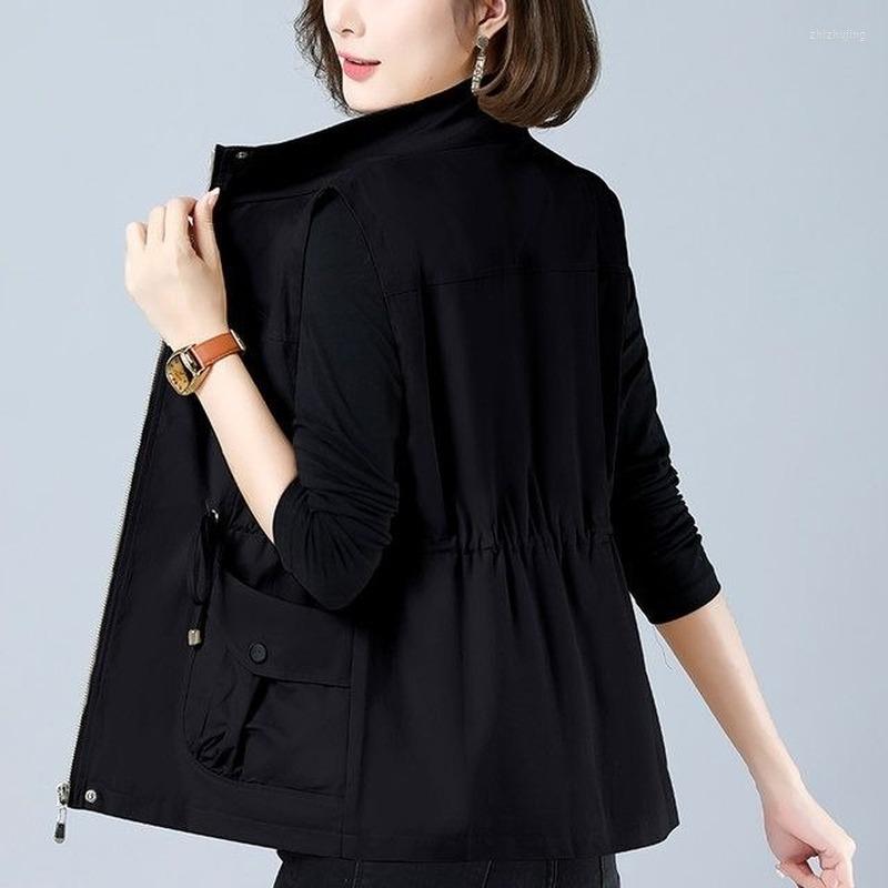 

Women's Vests Womens Vest Elegant Mother Spring Autumn Waistcoat Female Sleeveless Jacket 4XL Loose Thin Tops Coat Large Size E211, Kaqi