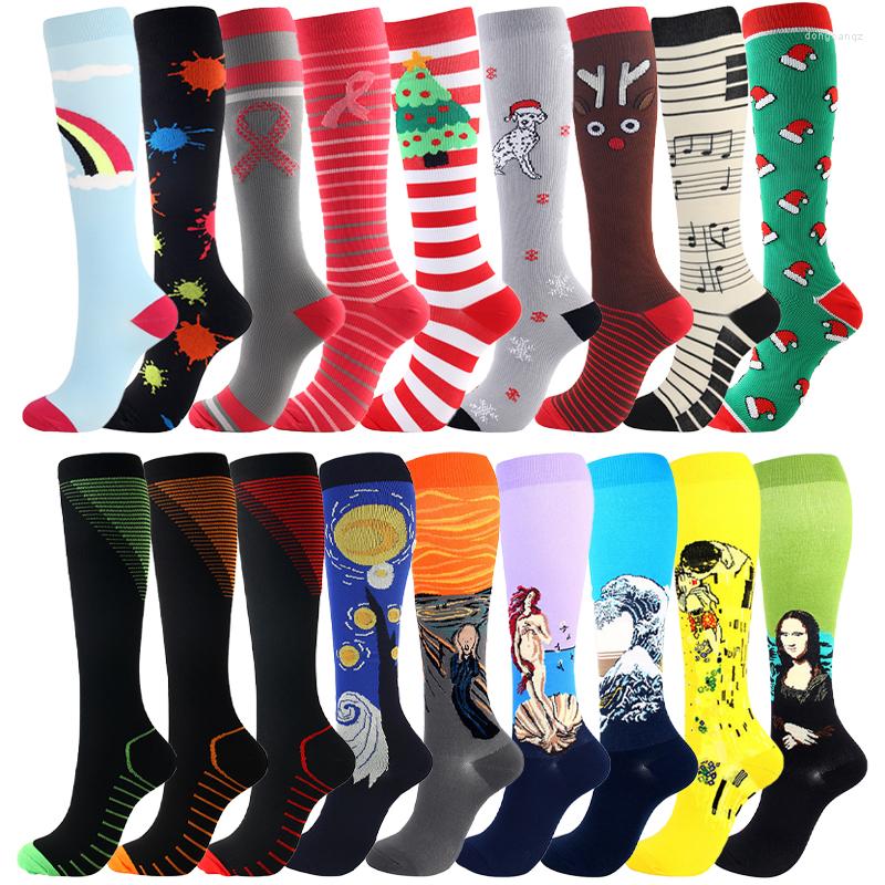 

Sports Socks Compression Interesting Patterns Halloween Pressure Running Suitable Varicose Veins Blood Circulation, 33028