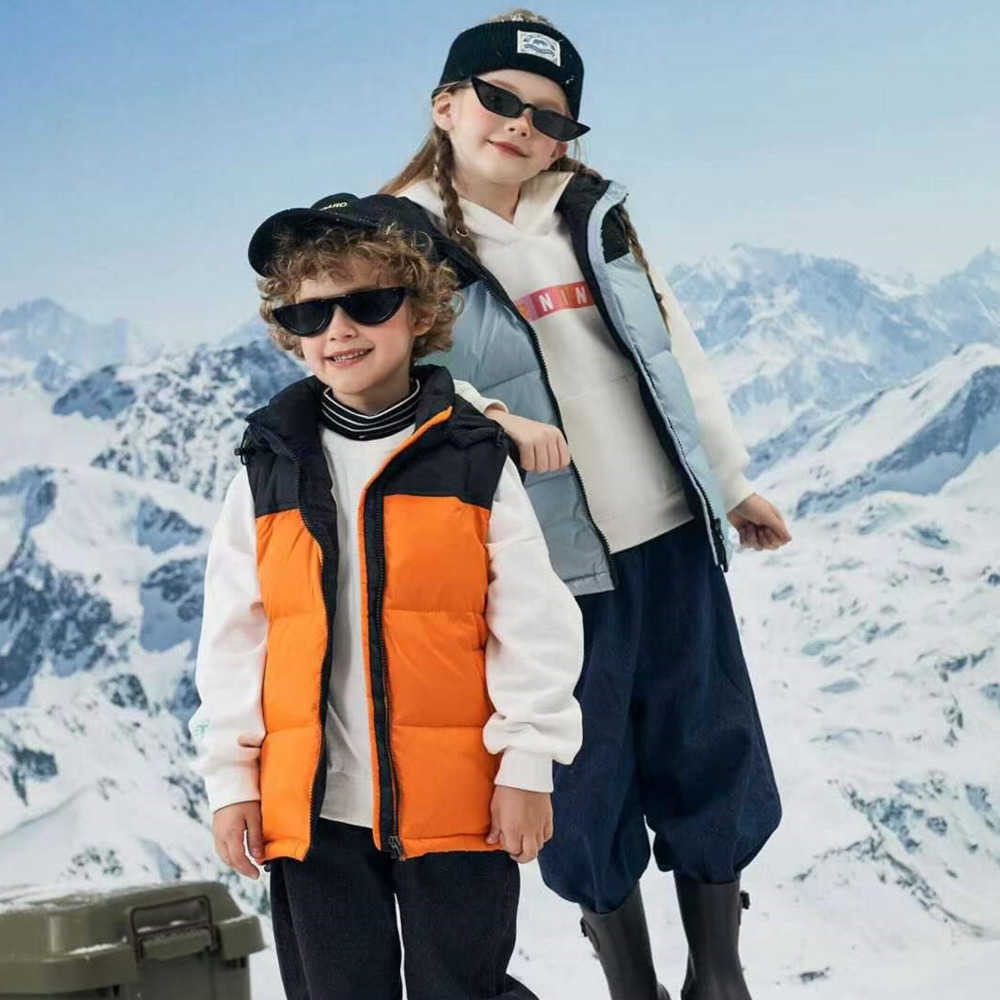 

Hat Removable Down Puffer JACKET Winter Body Warmer Vest Kids Waistcoat Boys Girl Duck Down Coats Classic Zipper Outerwear Sleeveless Outdoor Tops Clothing 2022, Fill postage