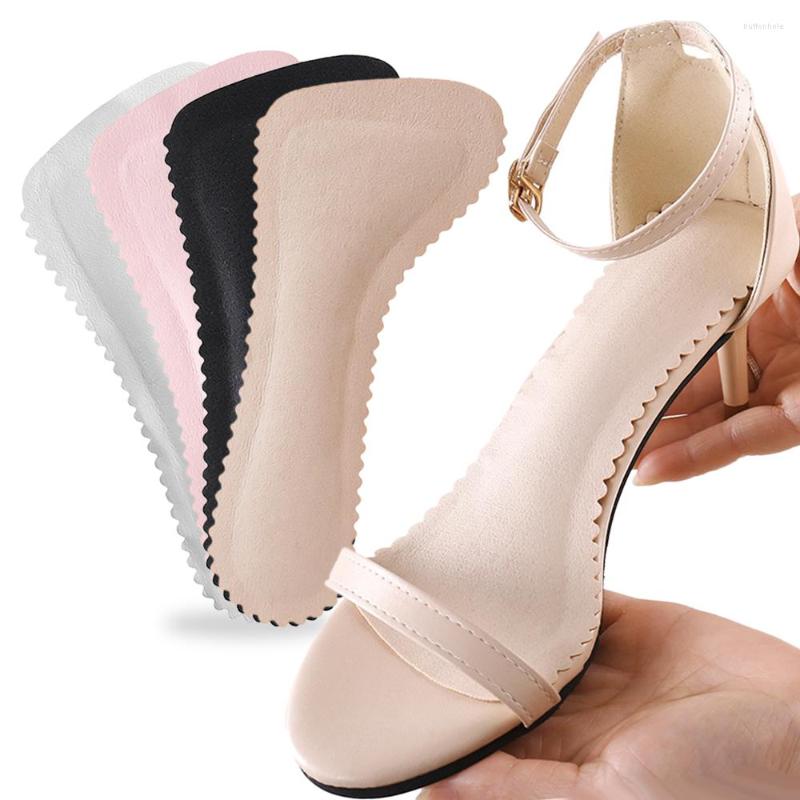 

Women Socks 1 Pair Anti-Slip Sweat-absorbent Massage Insoles Seven-point Pad Leather Half Feet High Heel Ortics Inserts, Skin