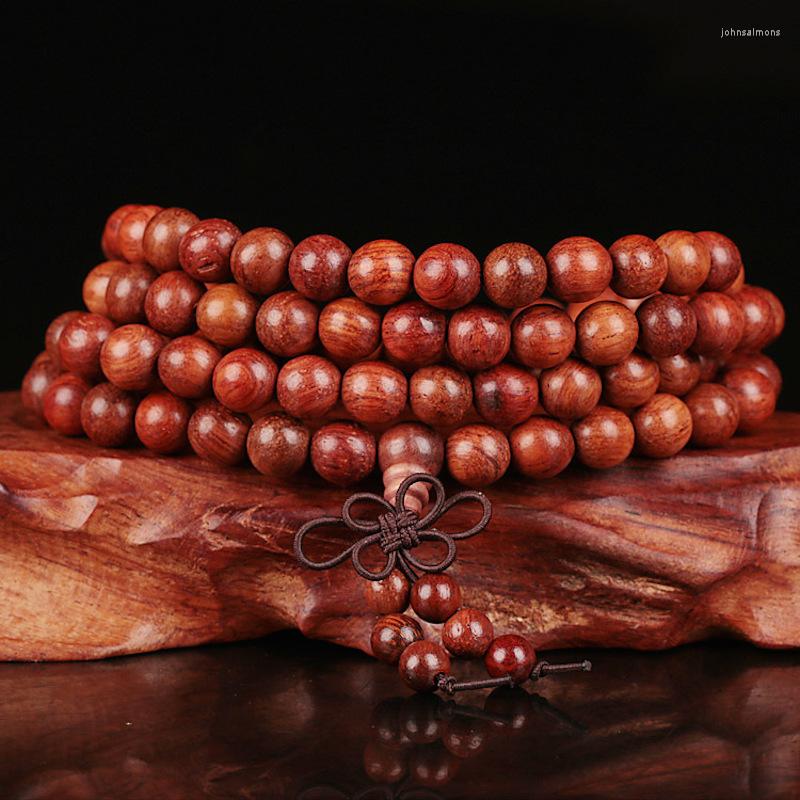 

Strand 108 6mm/8mm Wood Tibetan Buddhist Prayer Beads Bracelets Buddha Mala Rosary Wooden Charm Bracelet Women And Men Yoga Gift