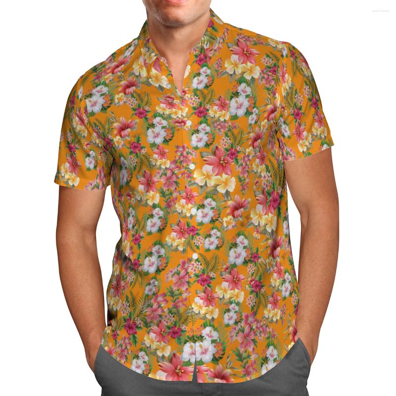 

Men's Casual Shirts Luxurious Pretty Flowers 3D Print Summer Breathable Hawaii Short Sleeve Shirt Men Beach Large Streetwear Fashion Ropa, Hawaiian shirt 02