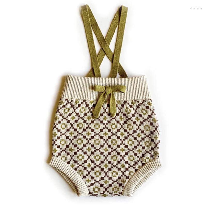 

Jackets 3858C Baby Strap Pant Knitted Bib Pants 2022 Autumn Spring Boy's Shorts Fashion Girls Jacquard, Light green