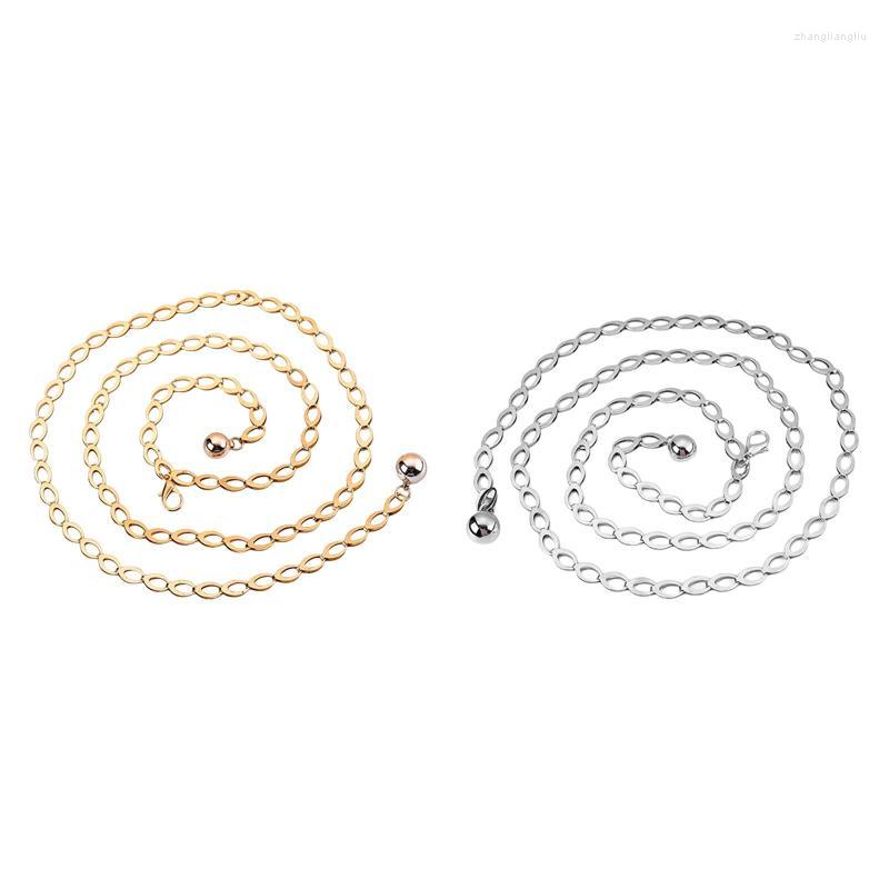 

Belts Stylish Waist Chain Belt For Women Party Adjustable Metal Outfit Waistband Body Beach Costume DressBelts, Silver