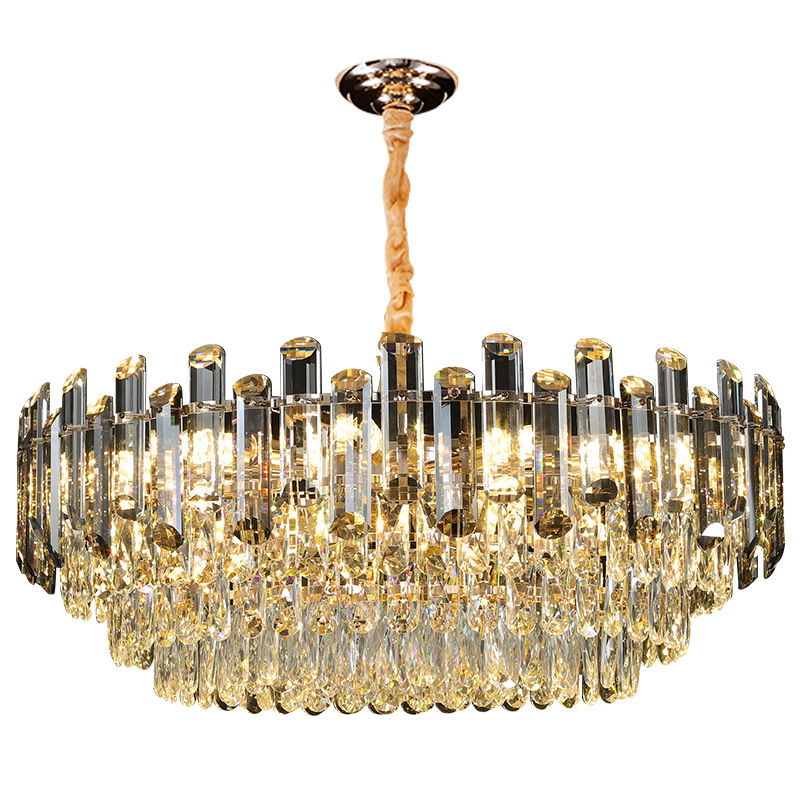 

Luxury High-grade Hotel Lobby Crystal Chandeliers Atmosphere Living Room Pendant Lamps Modern Restaurant Chandelier Lighting Household Bedroom Hanging Lamp