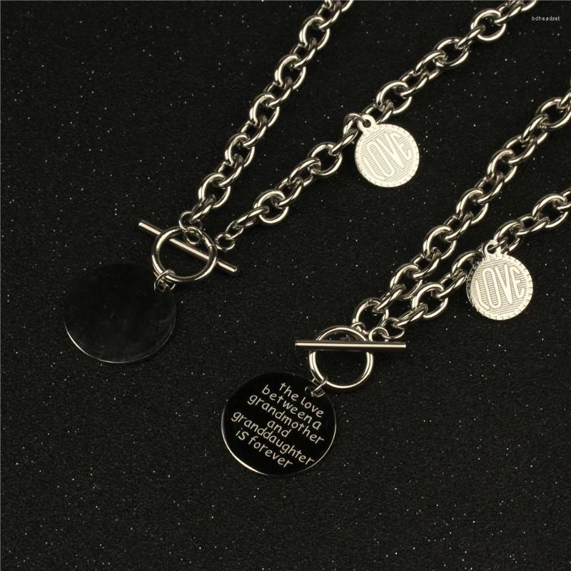 

Chains Arrival Jewelry With Street Hiphop Titanium Necklace Clavicle Chain LOVE Letter Stainless Steel Pendant Female