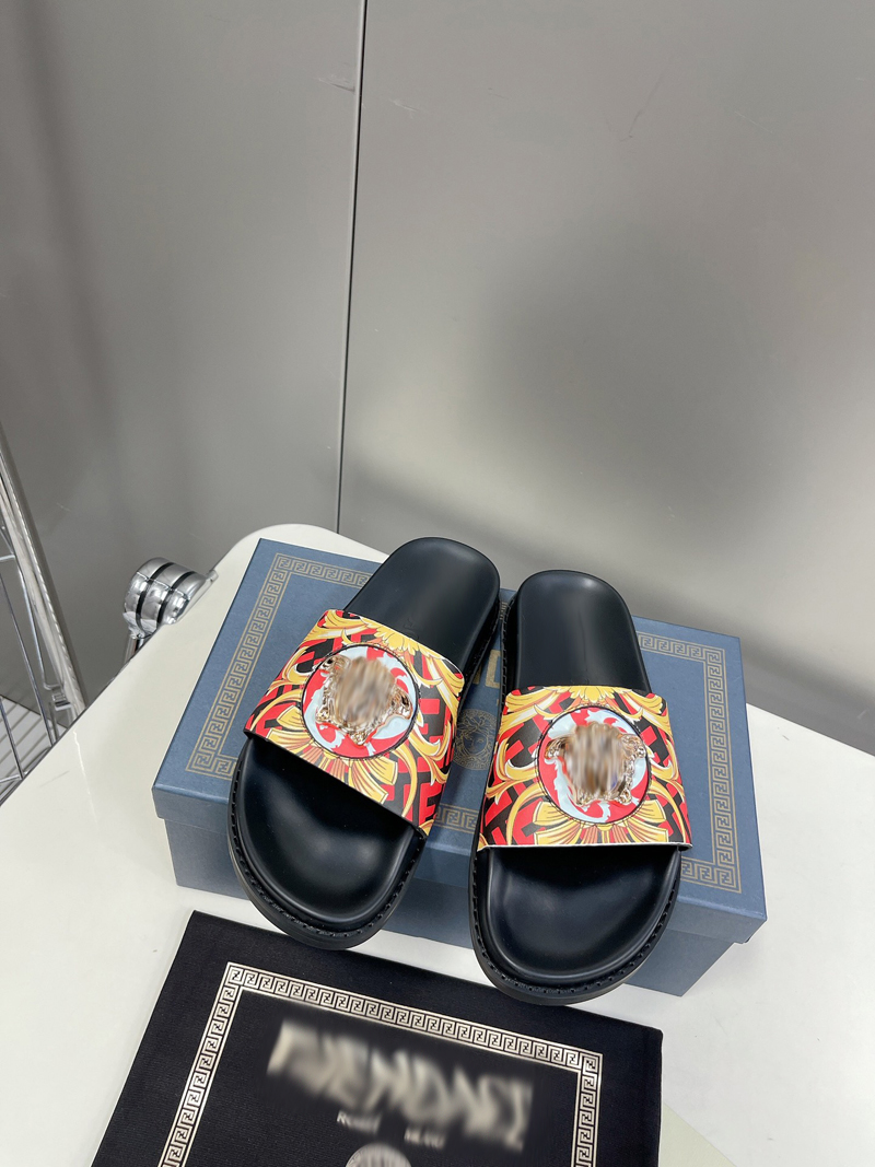 

Summer beach fashion womens lazy low heeled slippers leather letter cartoon metal canvas large 35-40 -085, Picture color