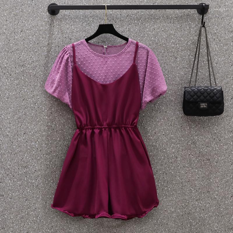 

Women's Tracksuits Women Sets Single Breasted Puff Sleeves O Collar Short Sleeve Shirts Design Suspender Shorts Summer Mujer Fashion 2 Piece, Black