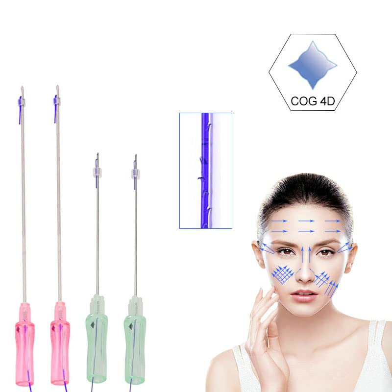 

Face Lifting PDO Thread Lift Korea Blunt 4D Press Cog 19Gx100mm Microneedle