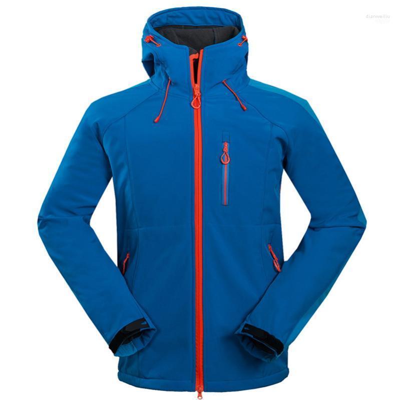 

Outdoor Jackets Softshell Jacket Men Waterproof Fleece Thermal Hooded Hiking Coat Ski Camping Hoodie Clothing1, Black
