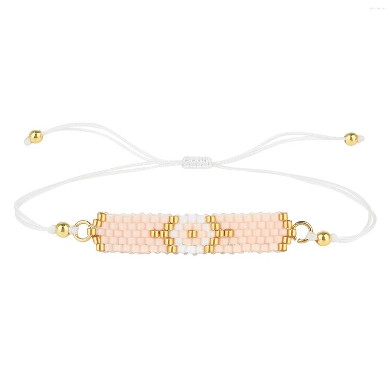 

Charm Bracelets KELITCH 2022 Miyuki Seed Beaded Pink Flowers Women Bangles Jewelry Gifts Fashion Adjustable Couple Bracelet