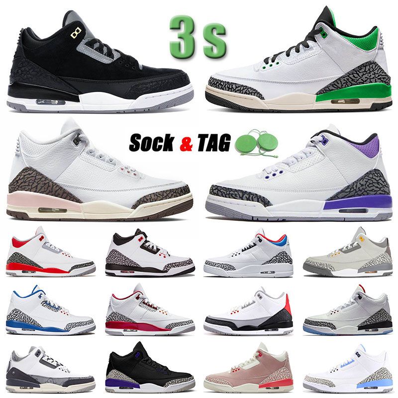 

3 Jumpman Basketball Shoes Mens Womens Retos 3s White Cement Black Gold a Ma Maniere Racer Blue White Cement Unc Fire Red International Flightad Designer Sneakers, X55 40-47 lucky green