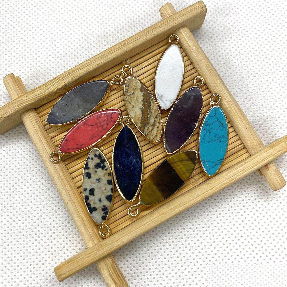 

Charms 10X28Mm Gold Edge Natural Crystal Oval Stone Charms Rose Quartz Pendants Trendy For Jewelry Making Wholesale Drop Delivery 202 Dhlzk